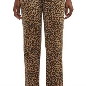 Leopard Cheetah Animal Print Jeans Sz 10 Time and Tru